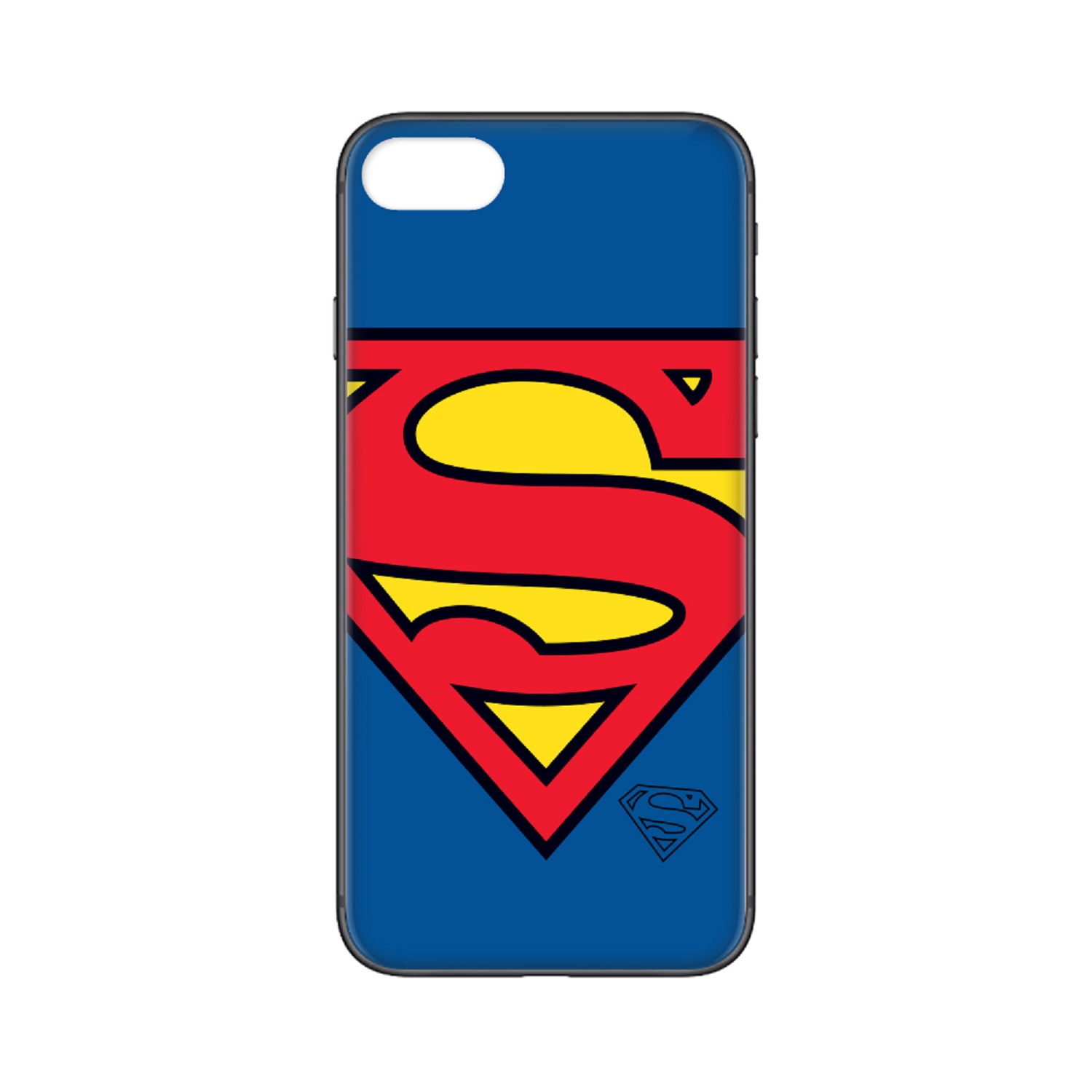 Чехол TPU для Apple iPhone 7/8, черный, Superman-logo, Deppa 107104