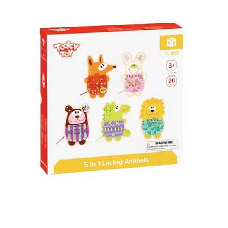 Игровой набор Tooky Toy TL417 Шнуровка Животные