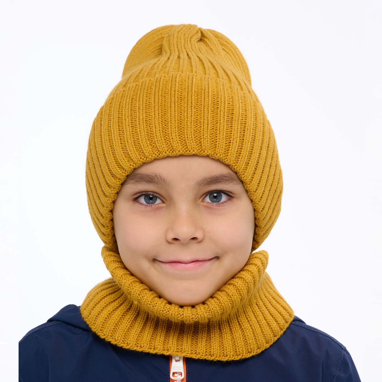 Шапка и снуд NYCkids NYC-H-35-pumpk-mustB - фото 3