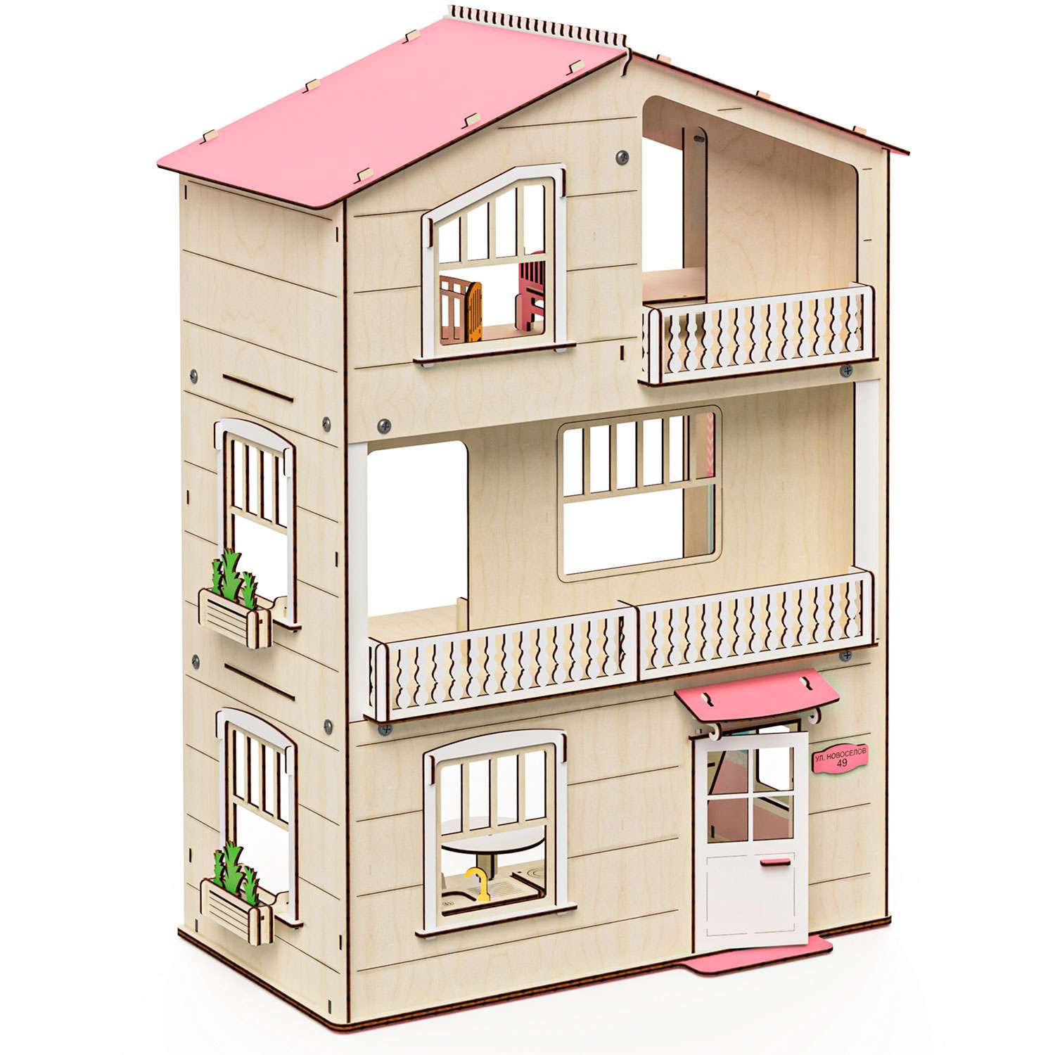 Кукольный домик с мебелью M-WOOD Орион MW-3020 - фото 1