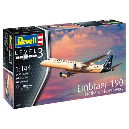Сборная модель Revell Самолет Embraer 190 Lufthansa New Livery