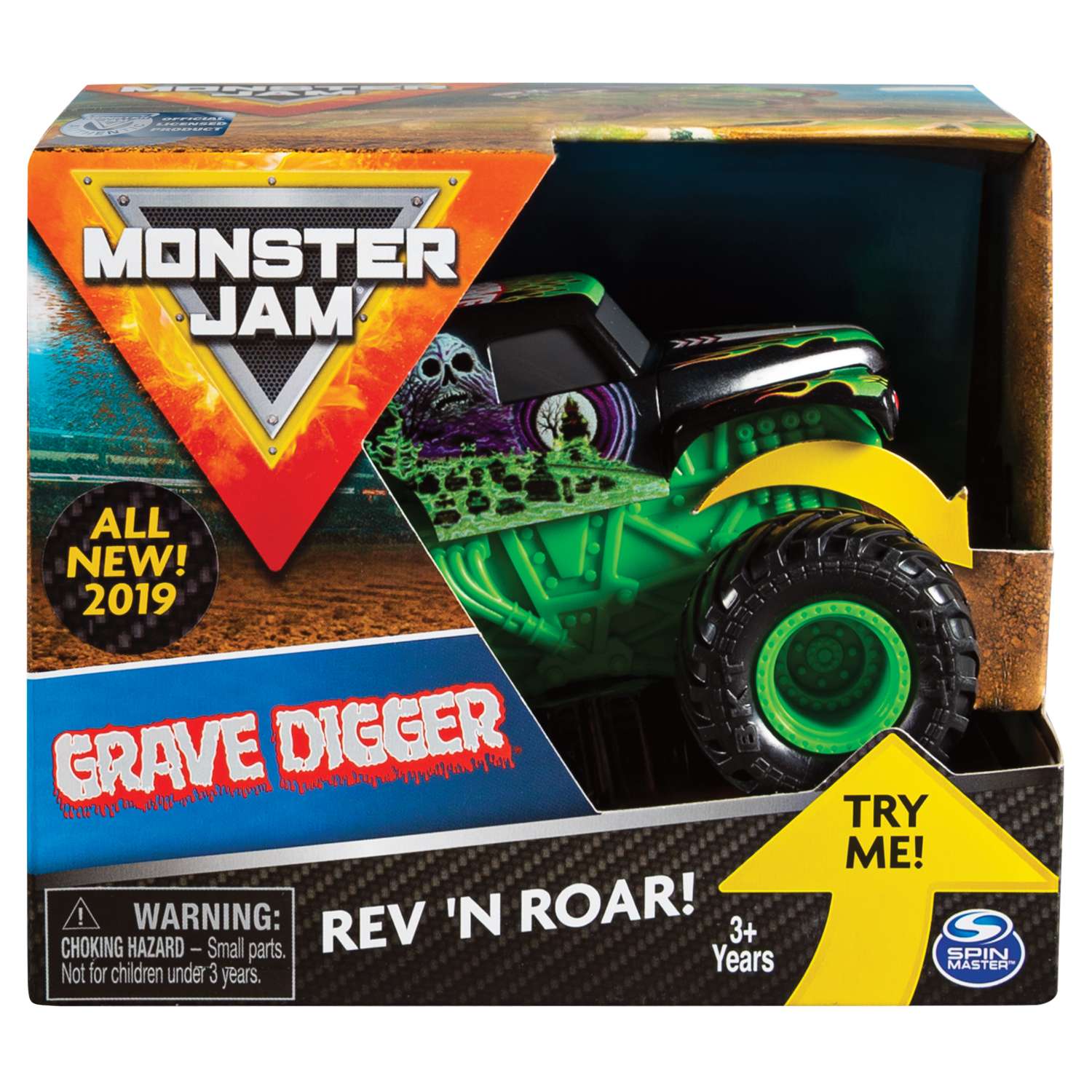 Машинка Monster Jam Звуки мотора 1:43 Grave Digger 6053250 6053250 - фото 7