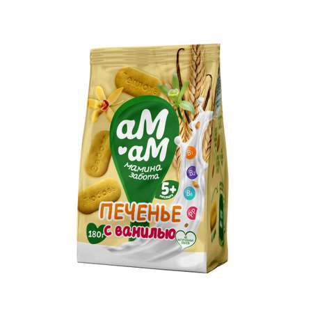 Печенье детское Ам-Ам с витаминами и минералами с ванилью