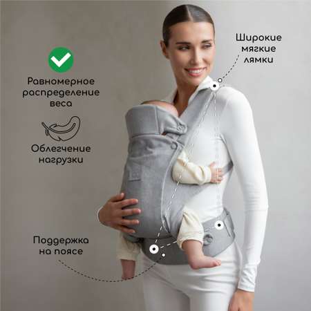 Эргорюкзак 3в1 Amarobaby Near серый