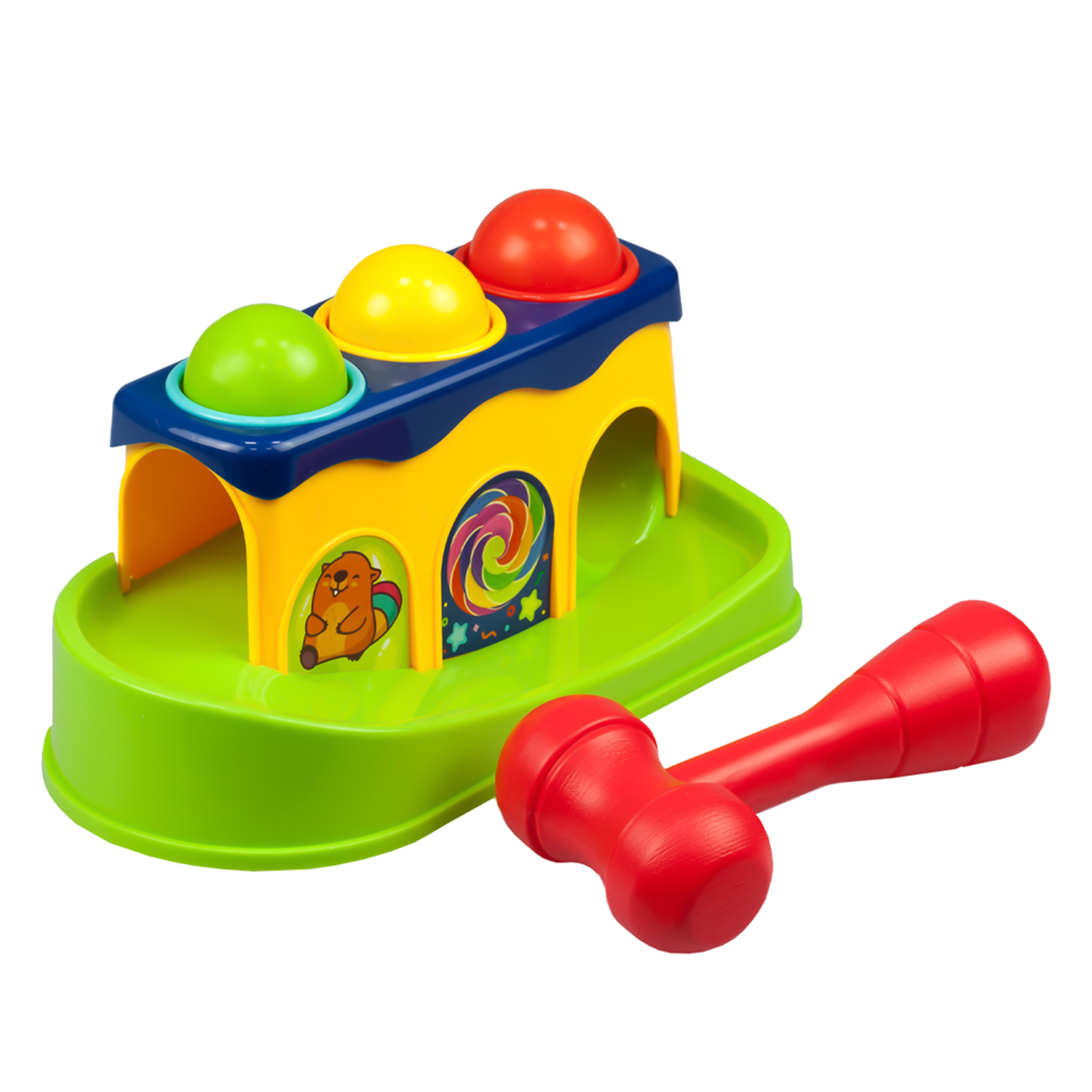 Развивающая игрушка Solmax стучалка с шариками и молотком для малышей SM06741 - фото 7