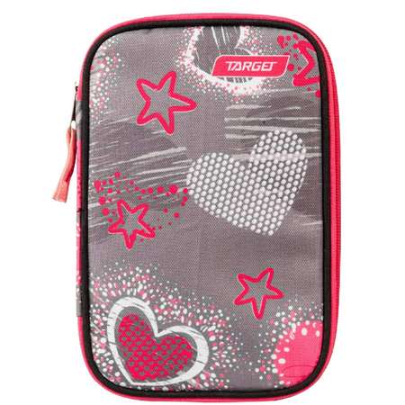 Пенал Target с канцтоварами Grey Hearts 26264