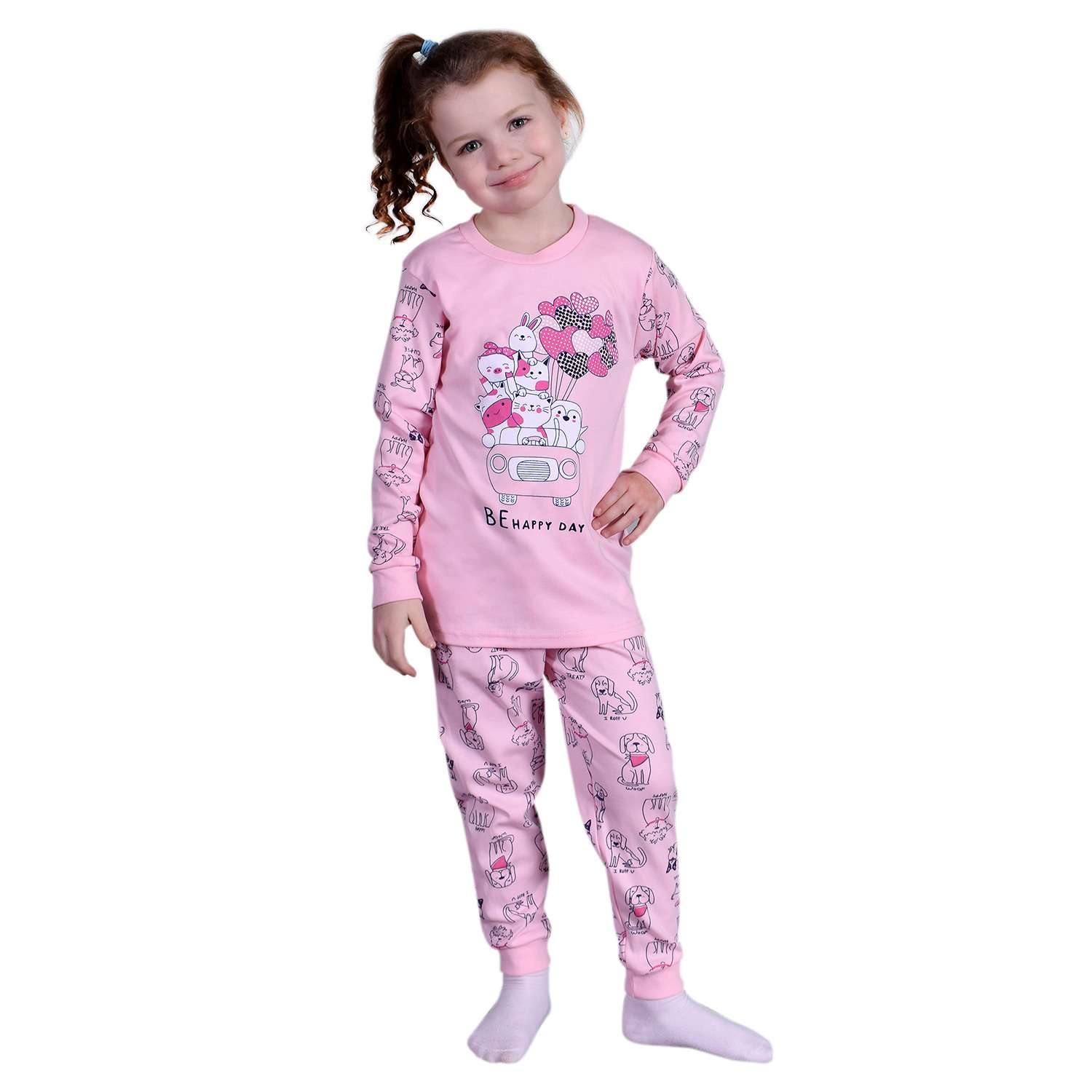 Пижама Счастливая малинка М-581 роз - фото 1