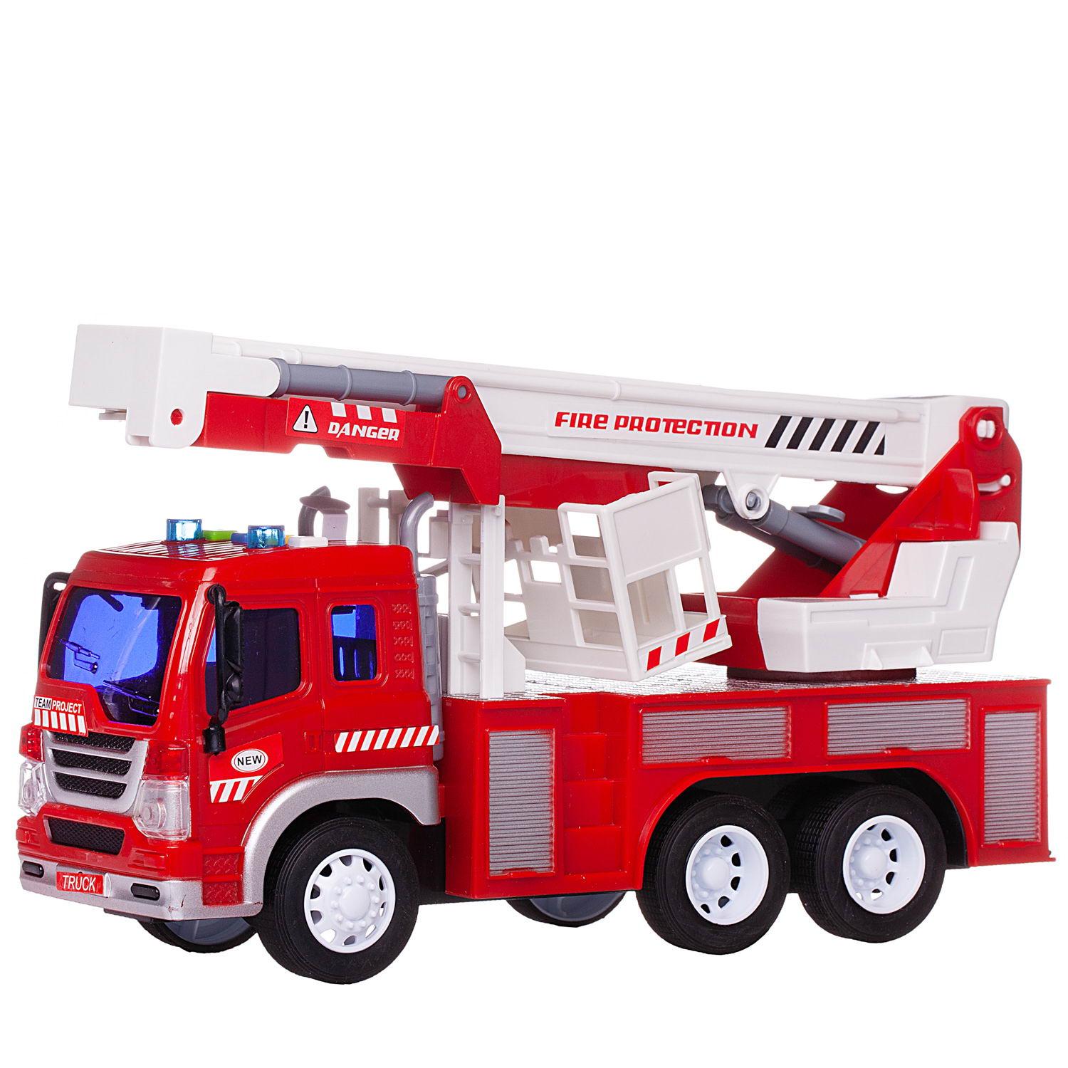 Пожарная машина Abtoys 1:16 красный C-00492 - фото 4