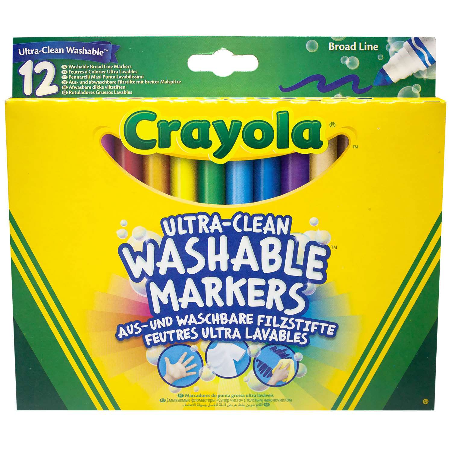 Фломастеры смываемые Crayola 12шт - фото 1
