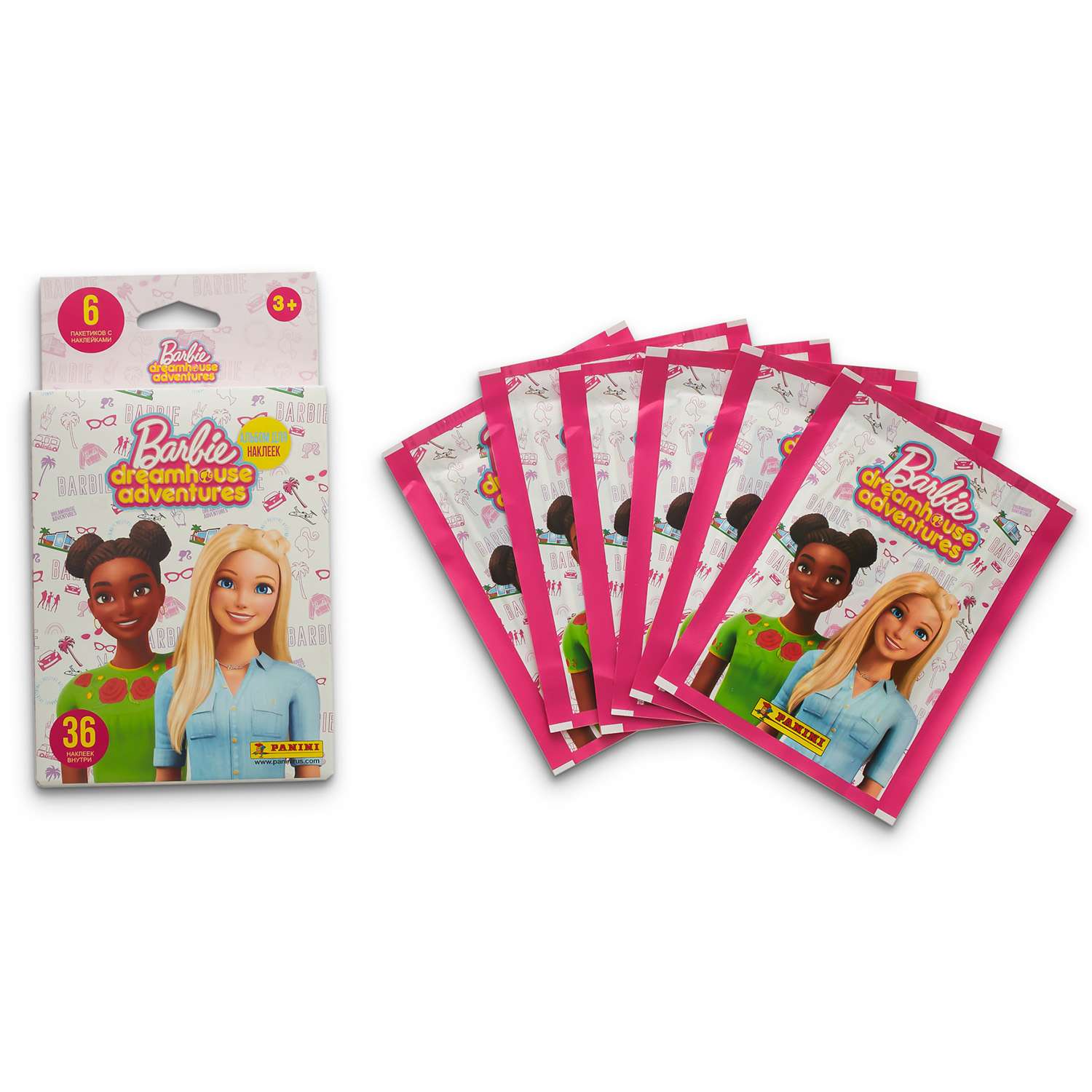 Наклейки коллекционные Panini Барби Barbie Приключения в доме мечты 6 пакетиков в эко-блистере - фото 2