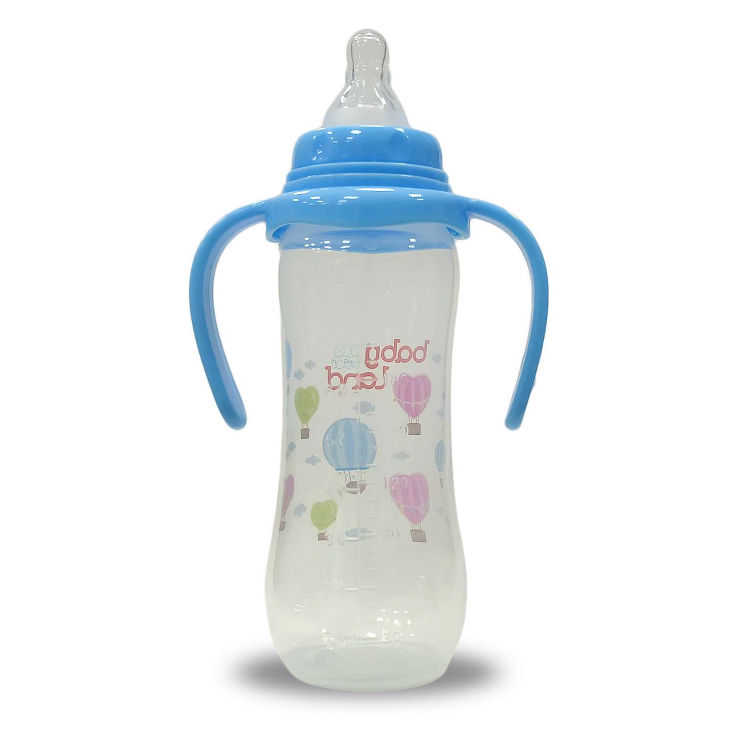Бутылочка Baby Land с ручками 240мл с силиконовой соской Air System голубой - фото 2