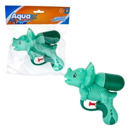 Водяной пистолет Аквамания 1TOY Динозавр детское игрушечное оружие для мальчиков и девочек игрушки для улицы и ванны