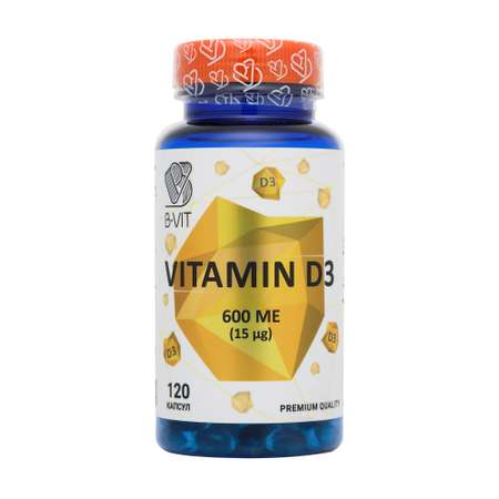 Биологически активная добавка B-VIT Витамин D 3 600 ME 120 капсул