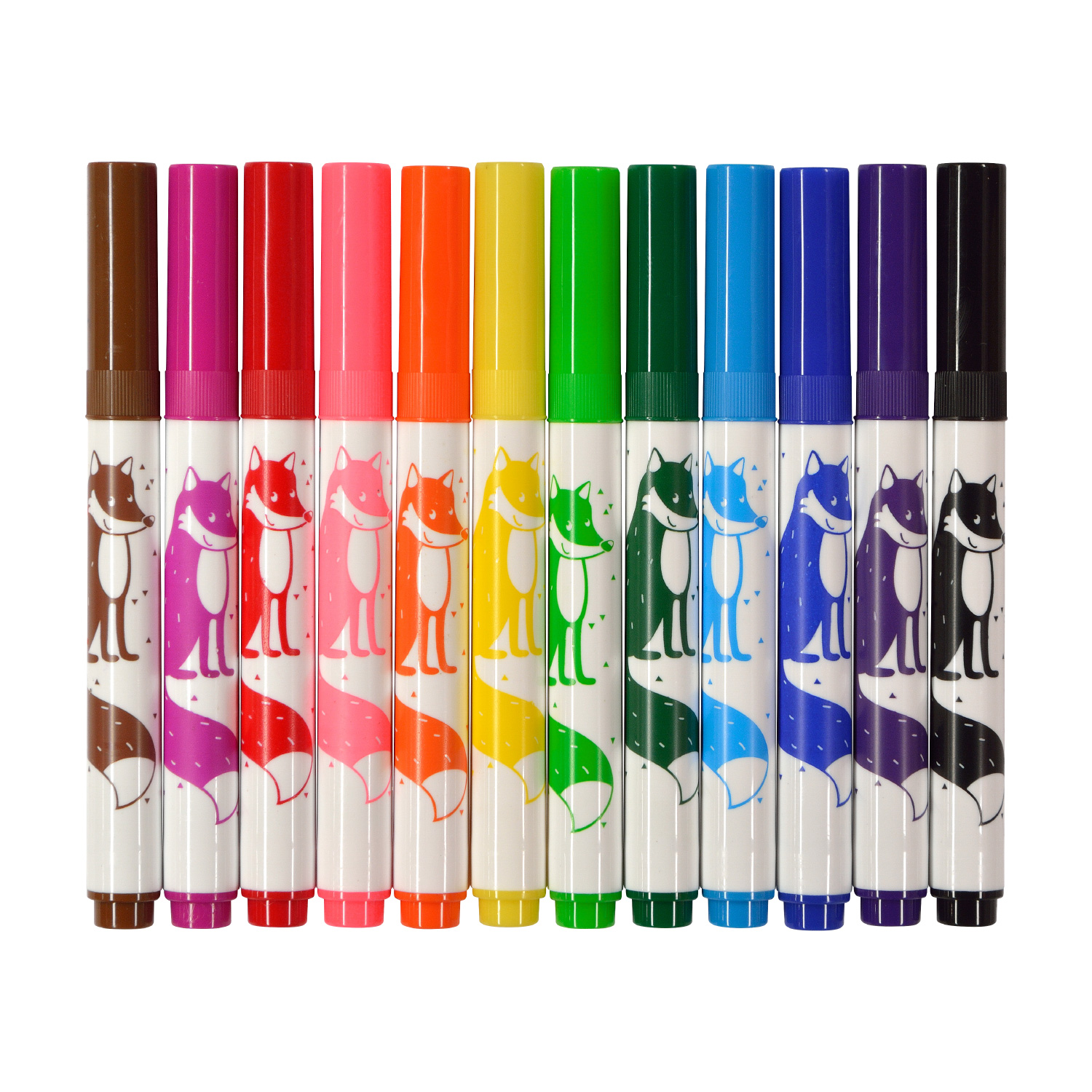 Фломастеры Bruno Visconti JoyColor Mini утолщенные 12 цветов - фото 2