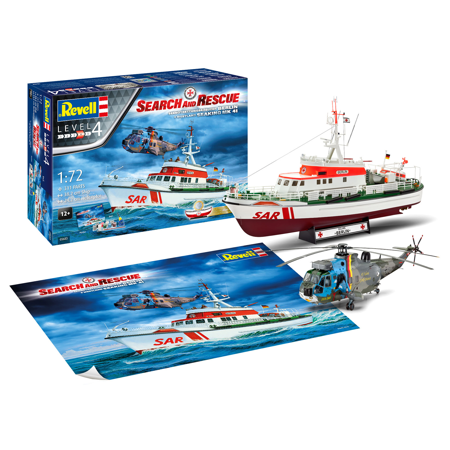 Набор Revell Спасательное судно SAR Set + вертолёт Westland Sea King купить  по цене 8559 ₽ в интернет-магазине Детский мир