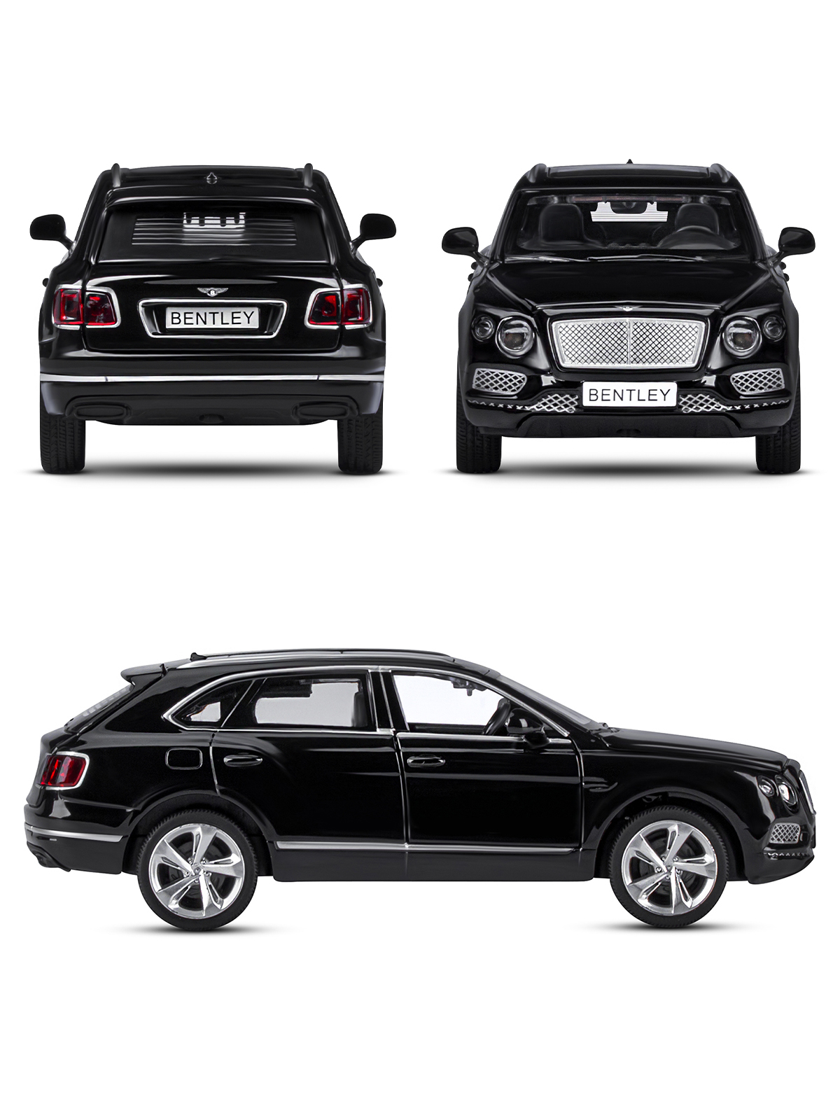 Машинка металлическая АВТОпанорама 1:34 Bentley Bentayga черный инерционная JB1251300 - фото 5