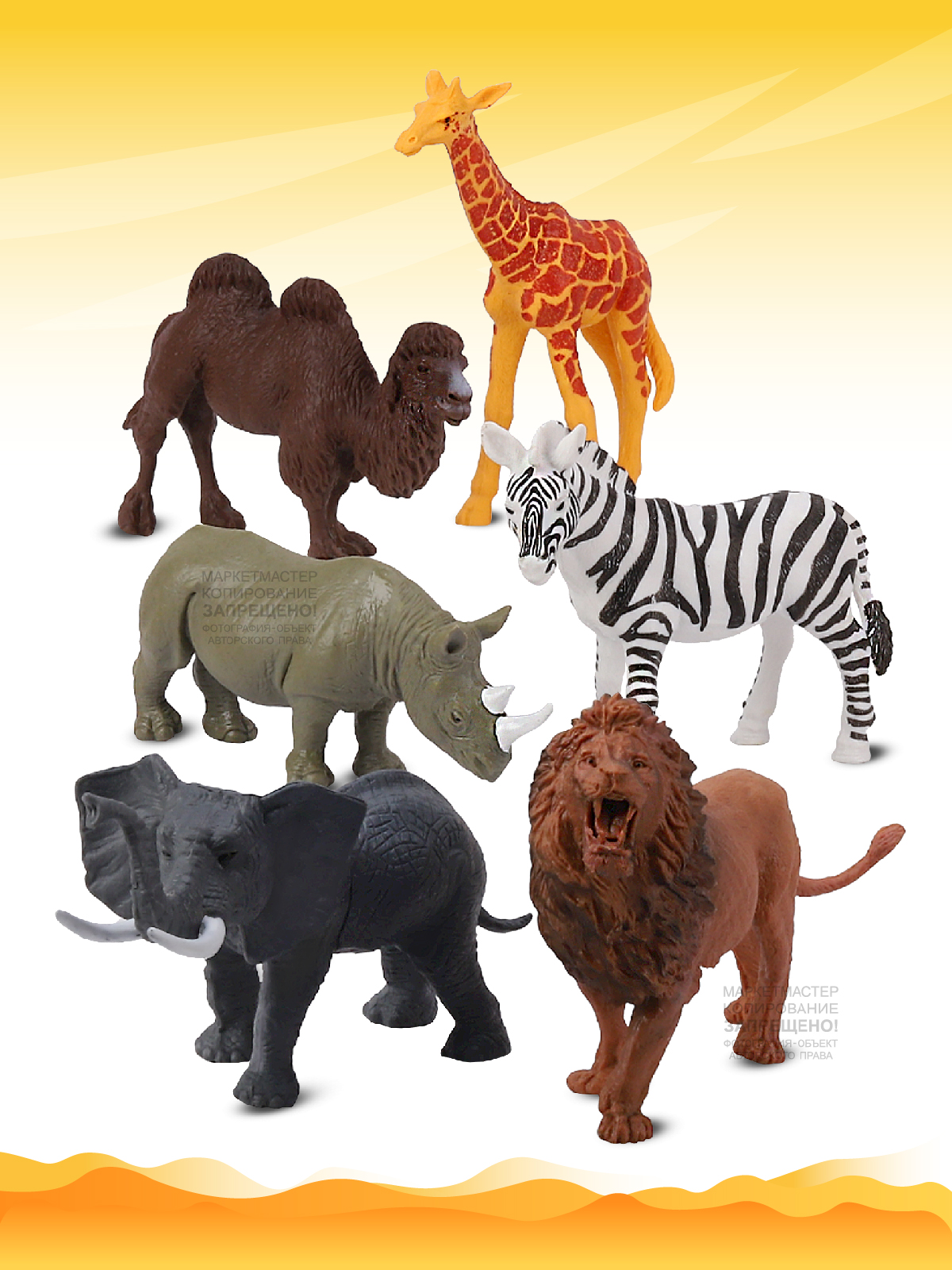 Игровой набор детский ДЖАМБО Животные Африки фигурки 6 шт JB0207202 - фото 6