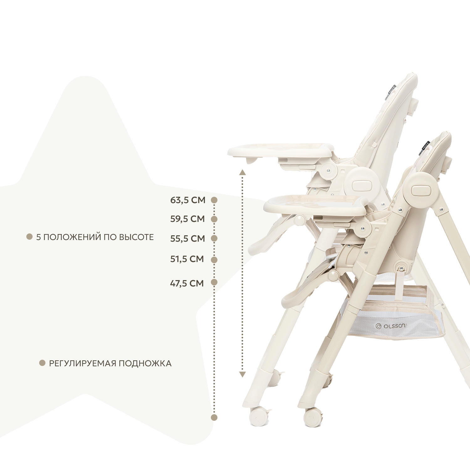 Стульчик для кормления Olsson Premiero Cream M11 - фото 3