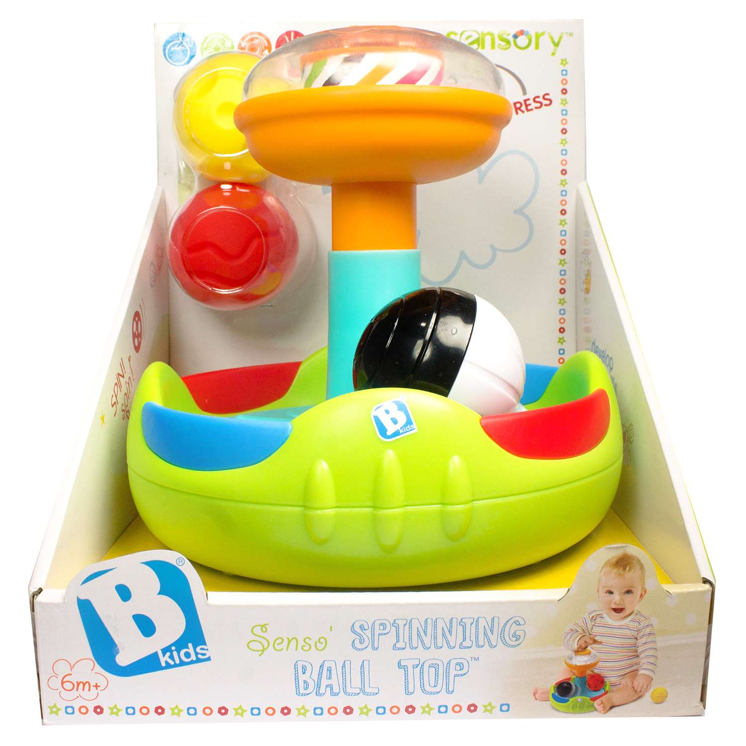 Развивающая игрушка B kids Юла с шариками Sensory - фото 1