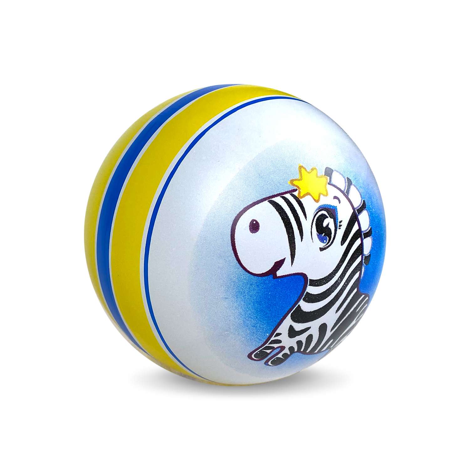 Мяч ЧАПАЕВ Зебра синий 12см 44246 - фото 3