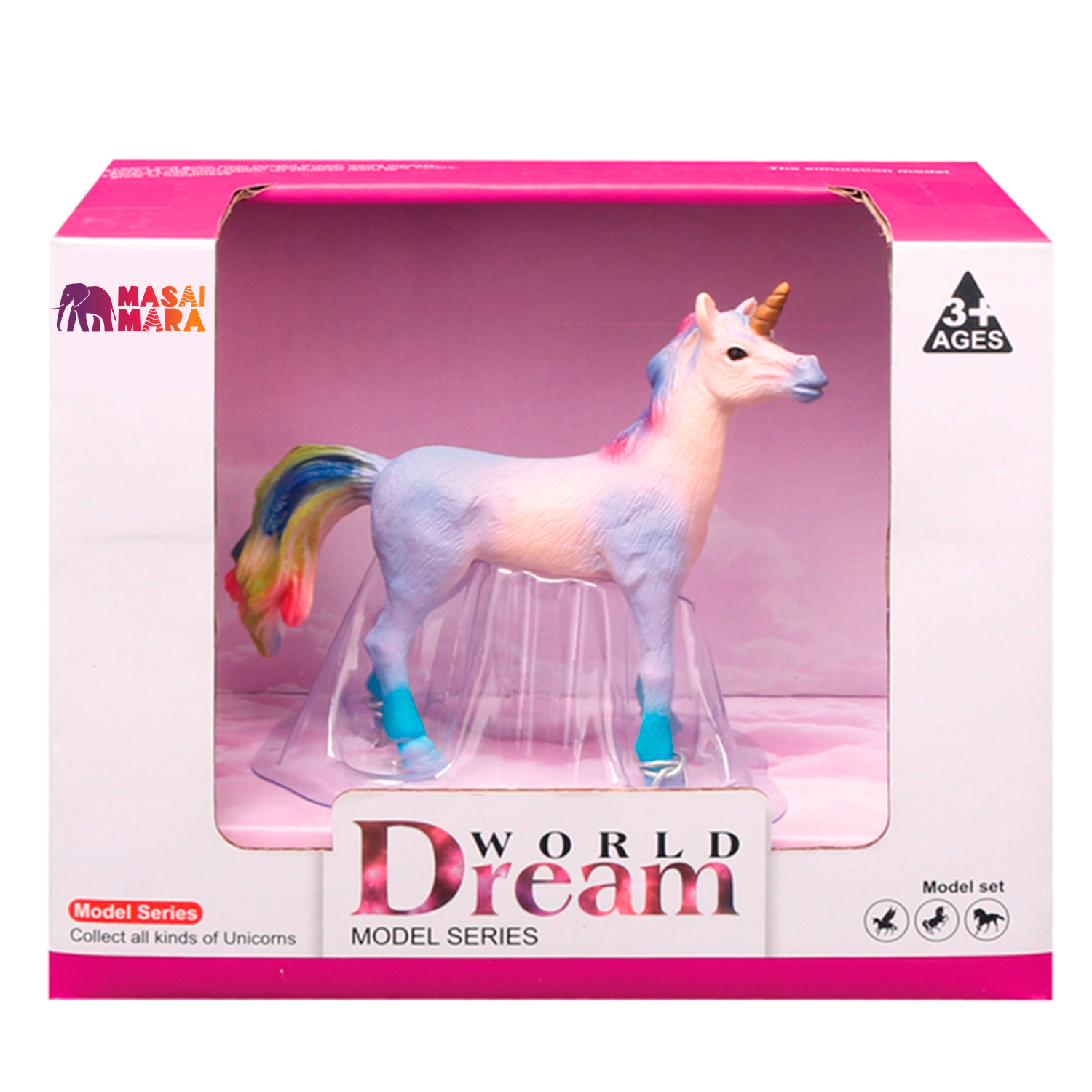 Игрушка фигурка Masai Mara Фиолетовый жеребенок-единорог с цветной гривой MM206-407 - фото 4