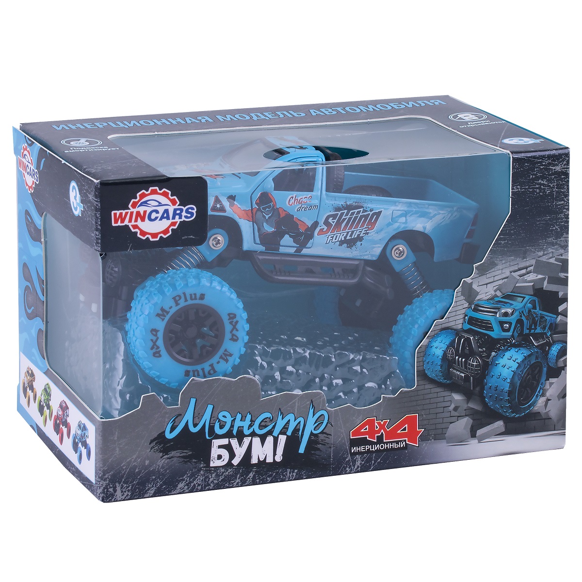 Внедорожник Wincars Jeep инерционный YK-2201-blue - фото 1