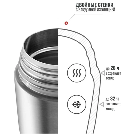 Термос RELAXIKA 301 для еды 1л в термочехле