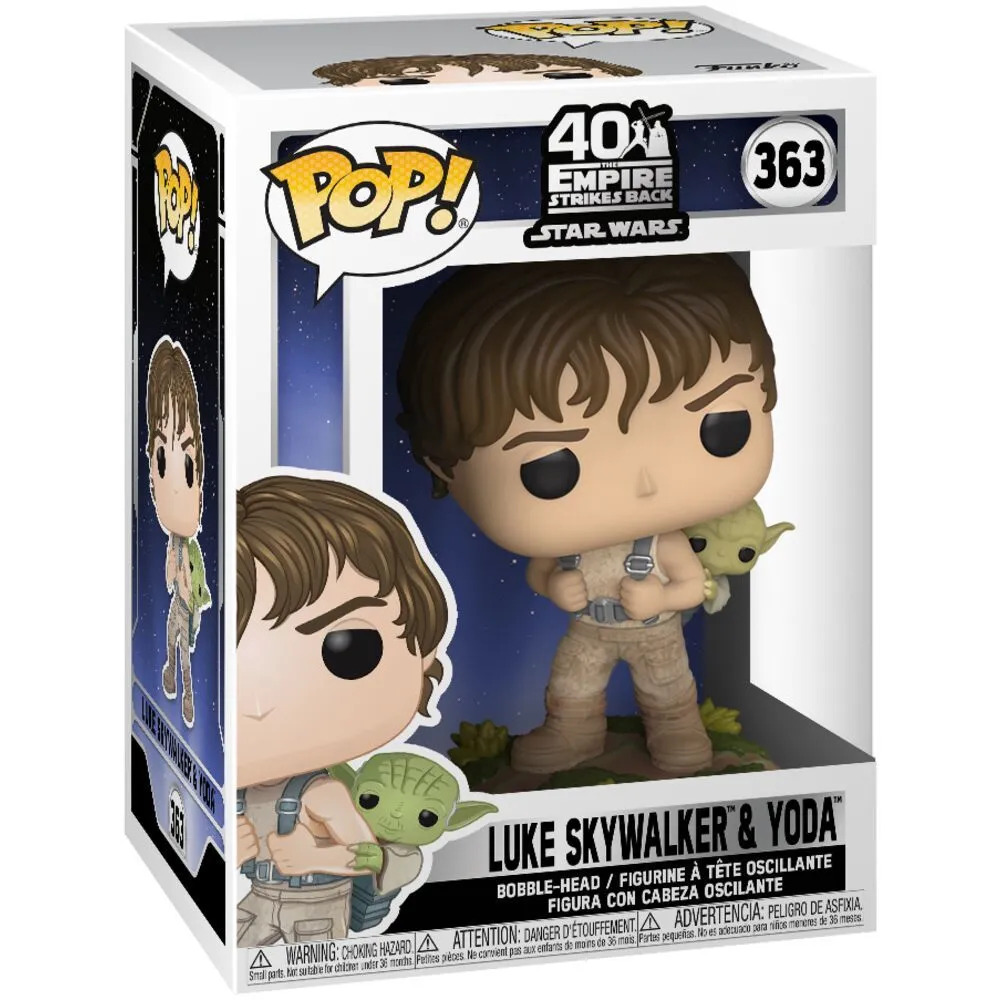 Подвижная фигурка Funko POP! Star Wars Тренеровка Люка Скайуокера с Йодой Luke with Yoda из фильма Звездные войны - фото 2