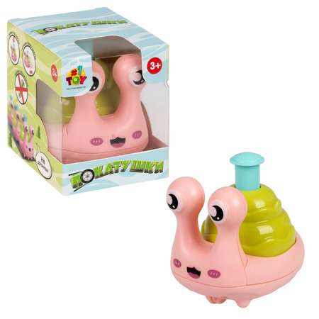 Игрушка инерционная 1TOY Весёлая Улитка розовый