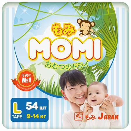 Подгузники Momi 54 шт. L