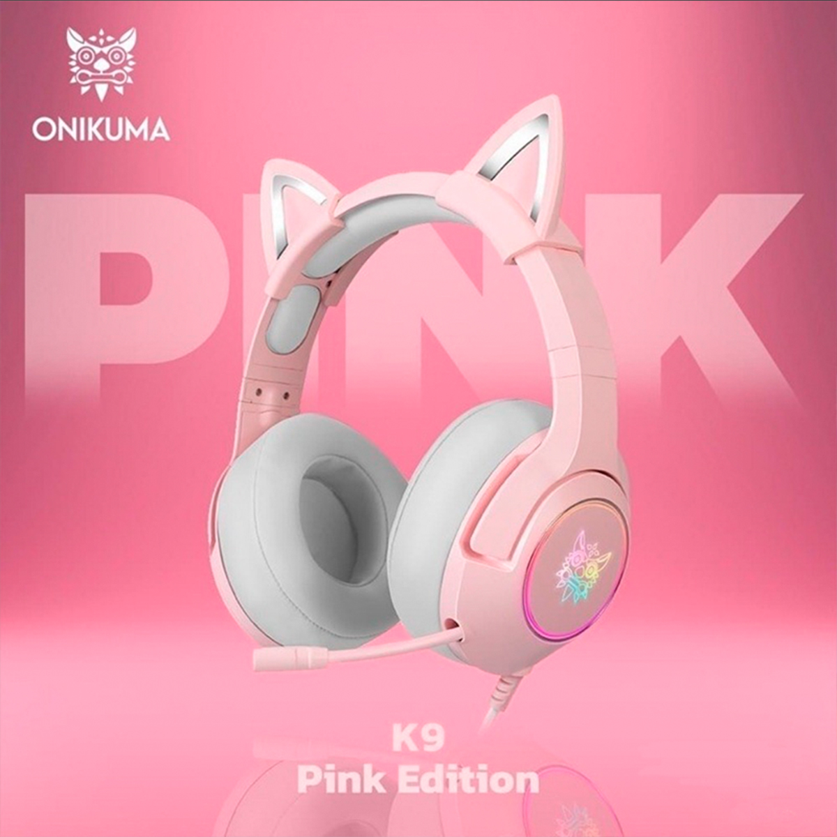 Игровые наушнки Onikuma Pink Cat - фото 2