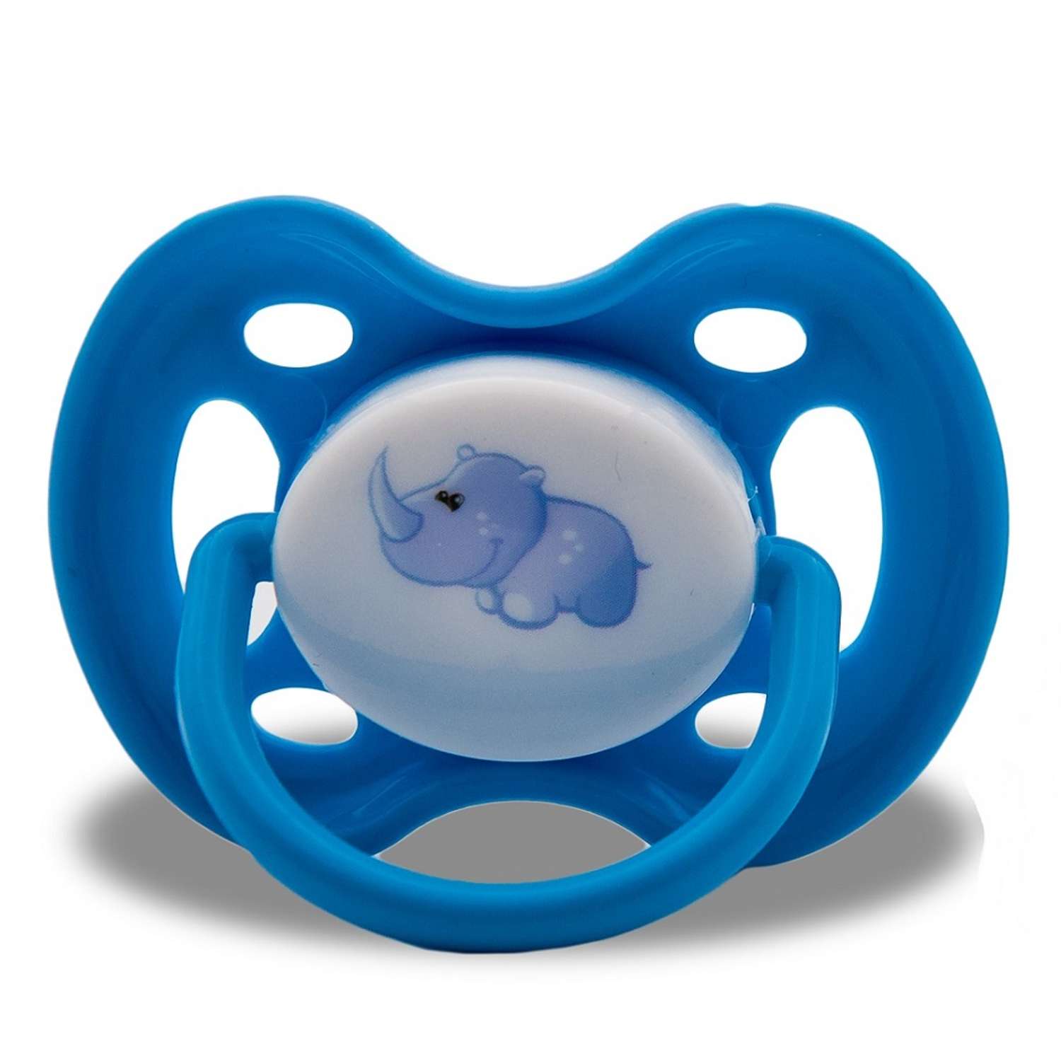 Соска-пустышка Baby Land классическая силиконовая с рисунком 0мес+ синий - фото 1