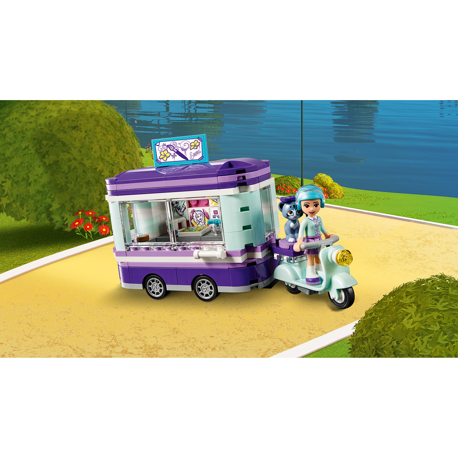 Конструктор LEGO Передвижная творческая мастерская Эммы LEGO Friends 41332  купить по цене 999 ₽ в интернет-магазине Детский мир