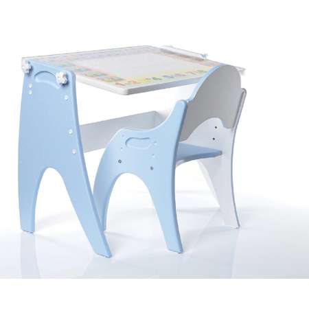 Стол-трансформер и стульчик Tech kids голубой Буквы-цифры