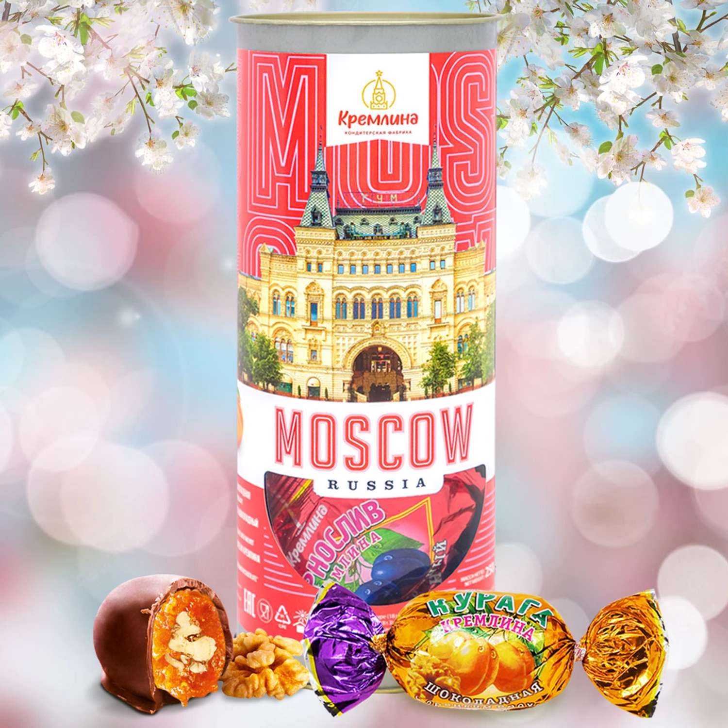 Конфеты Кремлина ассорти в глазури в подарочной тубе К 250г - фото 1