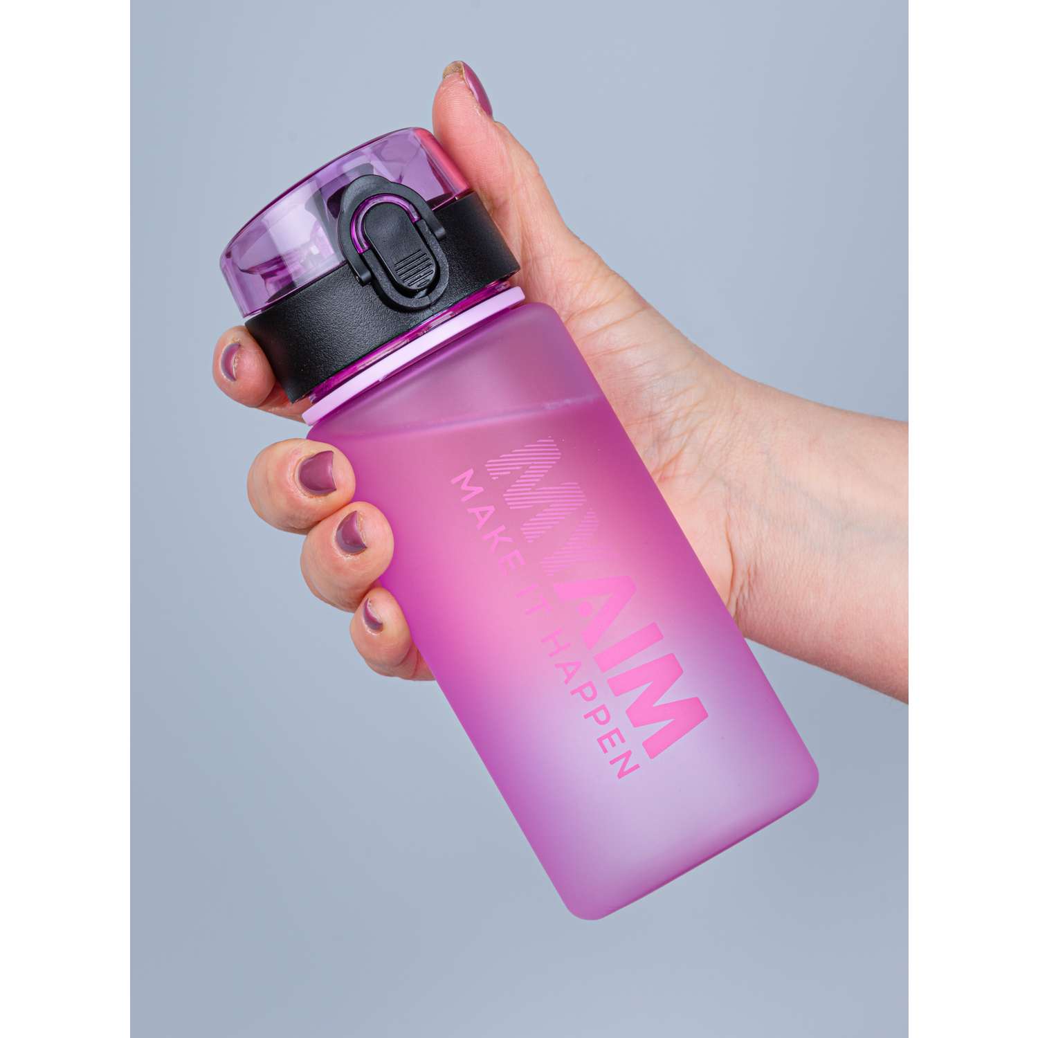 Бутылка спортивная 400 мл MyAim 4001 розовый - фото 1