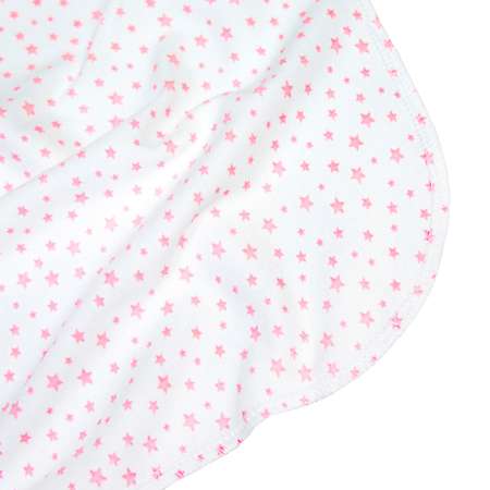 Пеленка трикотажная AmaroBaby Soft Hugs Розовые звезды белый 90х120