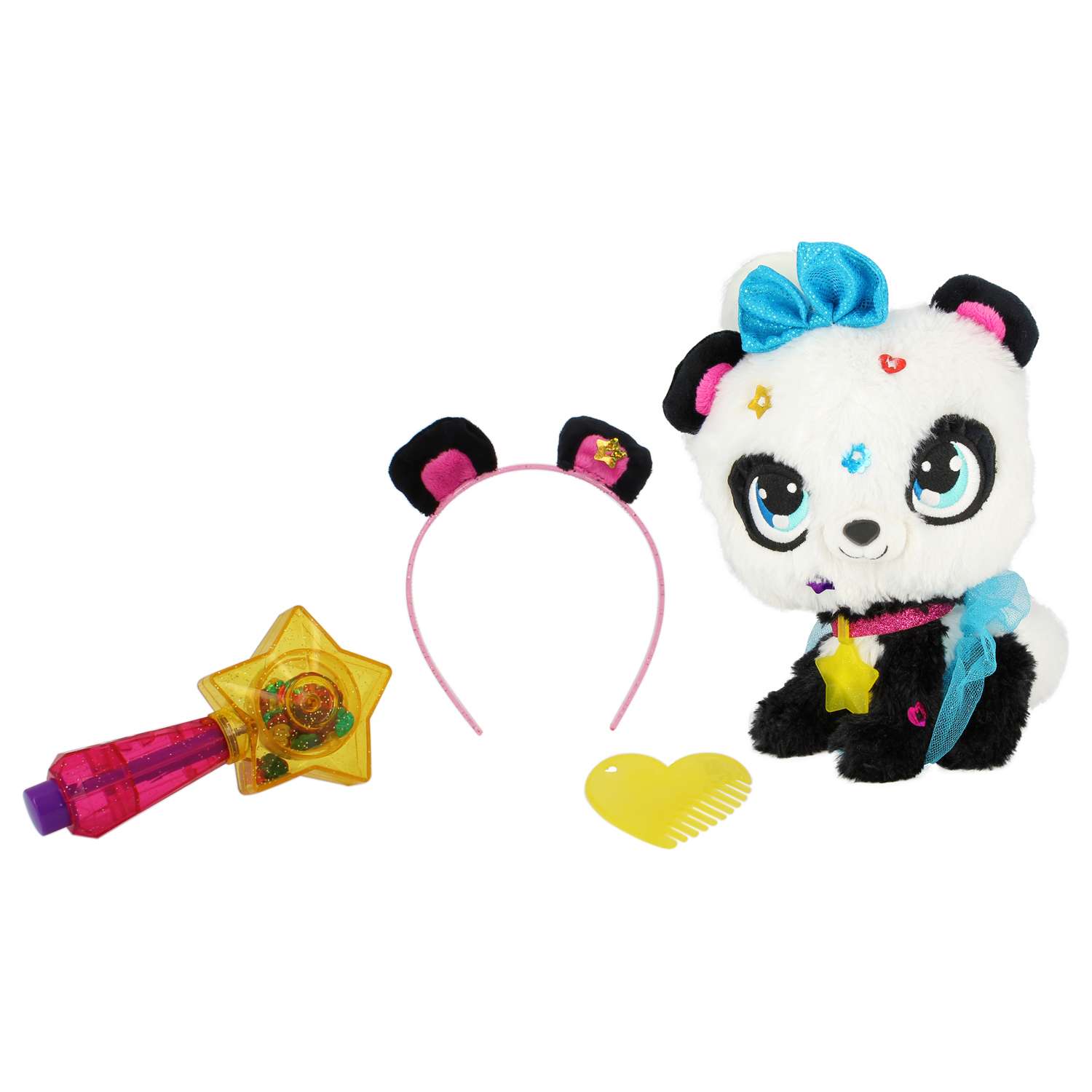 Игрушка SHIMMER STARS плюшевая панда с сумочкой 20 см - фото 2