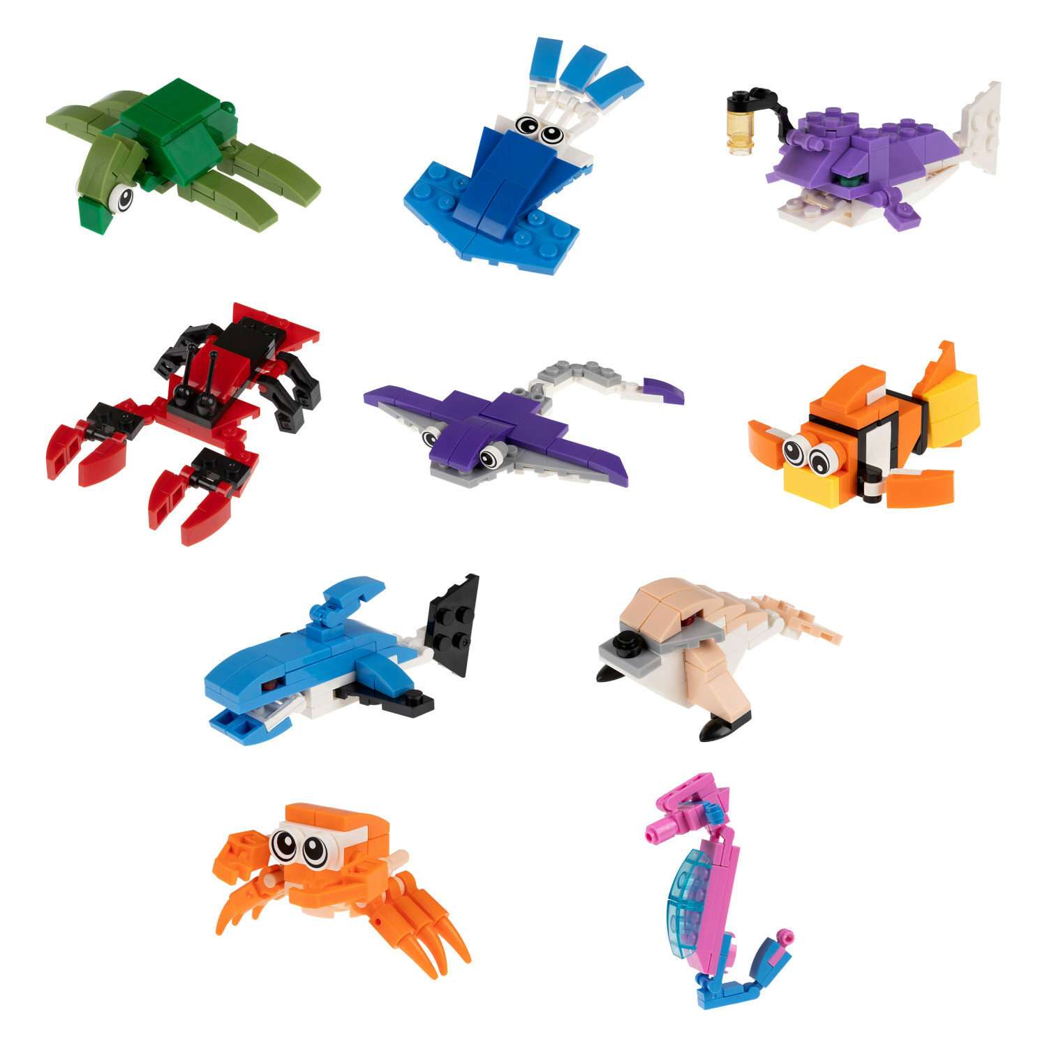 Игрушка-сюрприз 1TOY Blockformers Морские животные 3D конструктор из миниблоков - фото 2