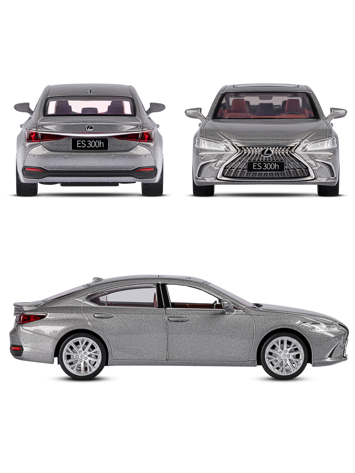 Автомобиль АВТОпанорама Lexus ES300h 1:35 серый JB1251596 - фото 5