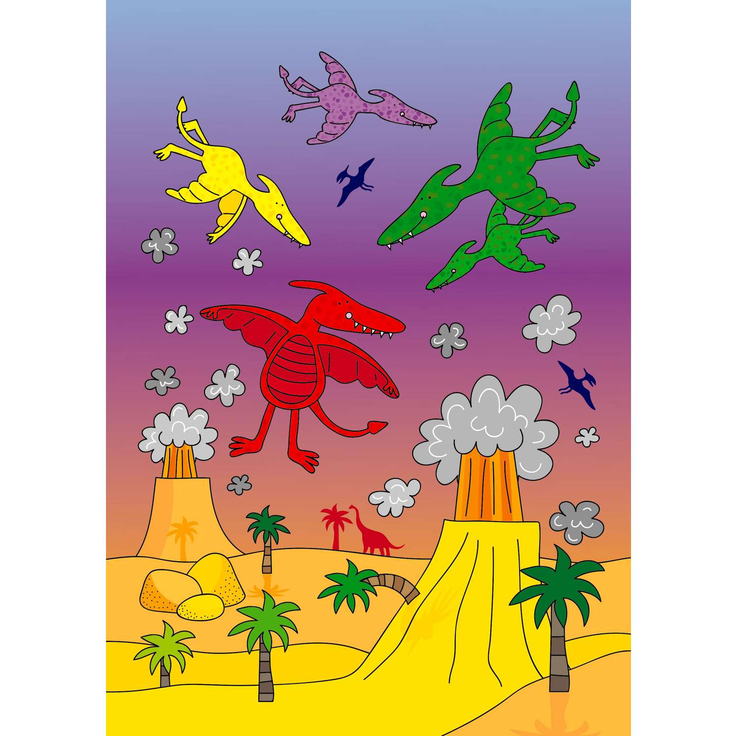 Водная раскраска Galt Динозавры 1004660 - фото 4