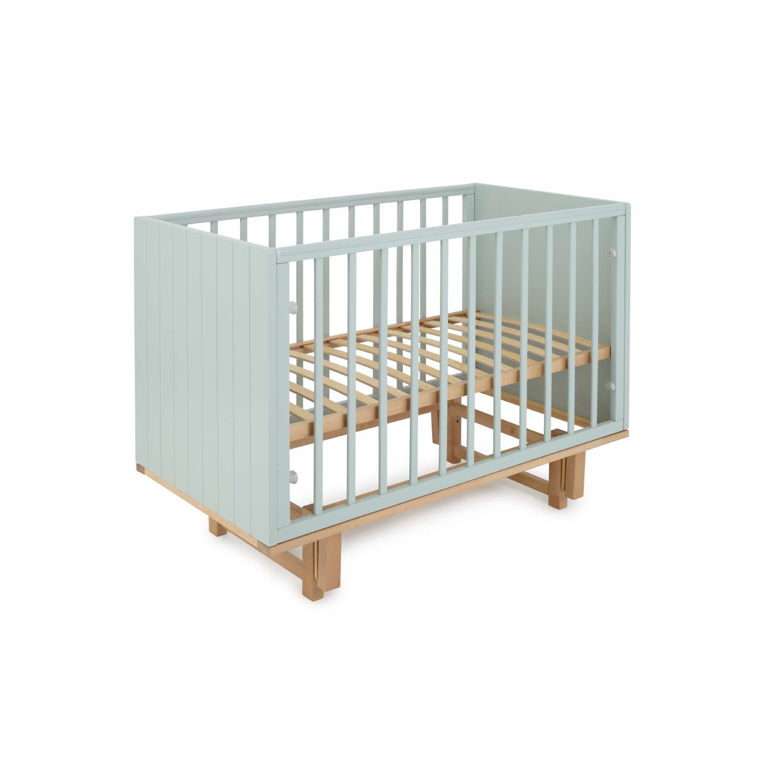 Детская кроватка Rant Bamboo прямоугольная, продольный маятник (зеленый) - фото 1