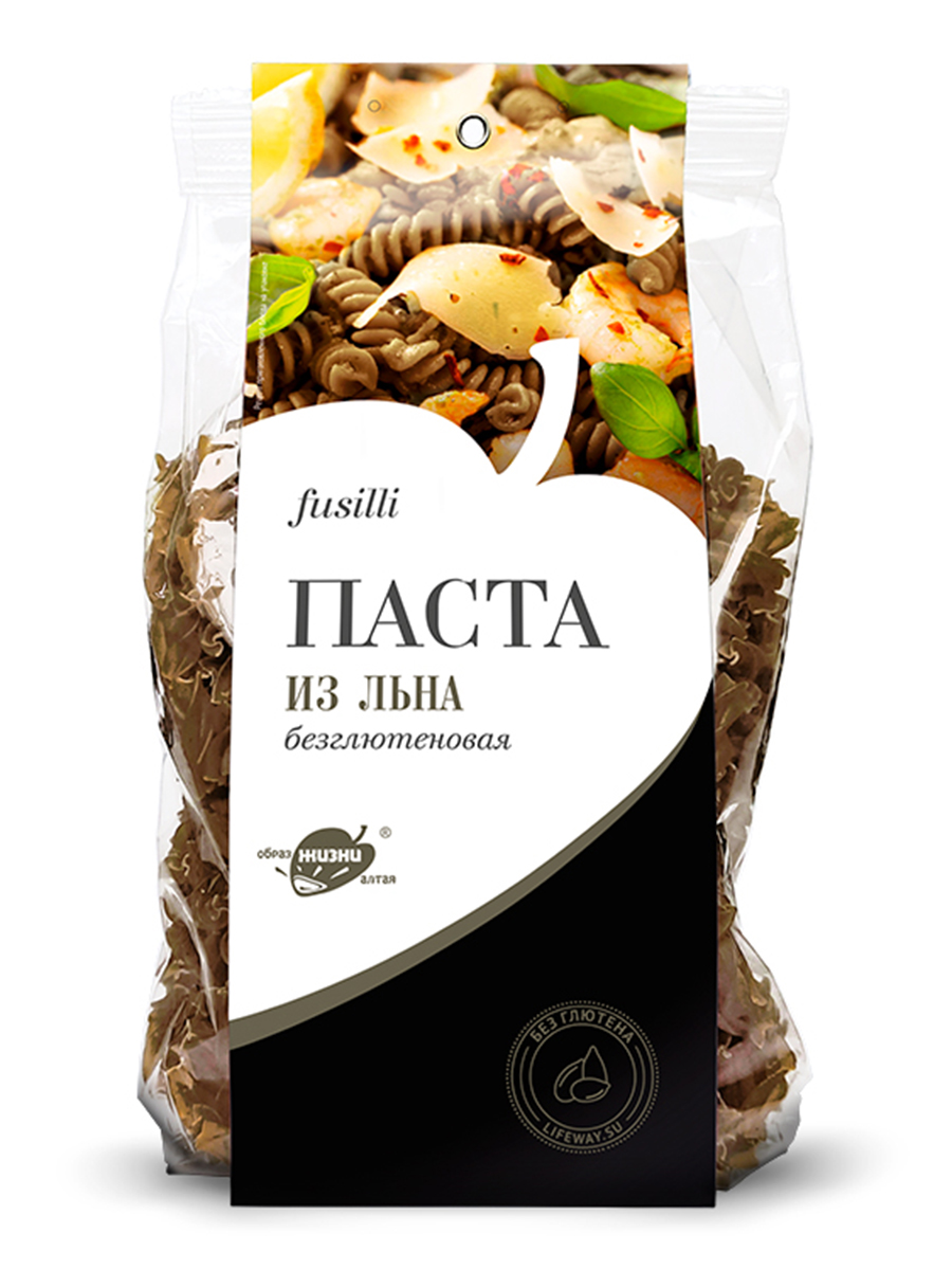 Паста из льна Образ жизни Алтая Fusilli безглютеновый продукт 250г - фото 1