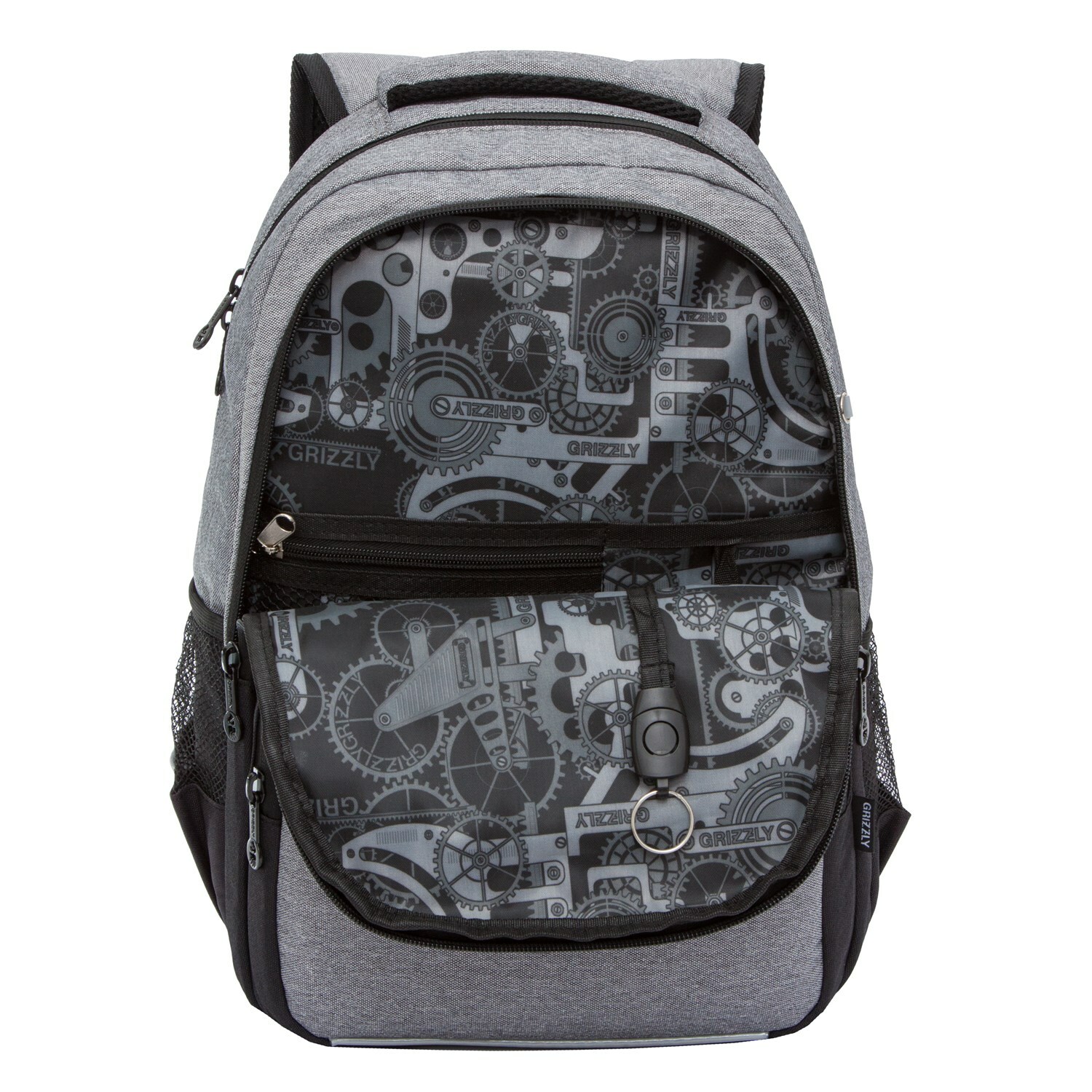 Рюкзак школьный Grizzly Классический Серый RB-054-6/6 - фото 4