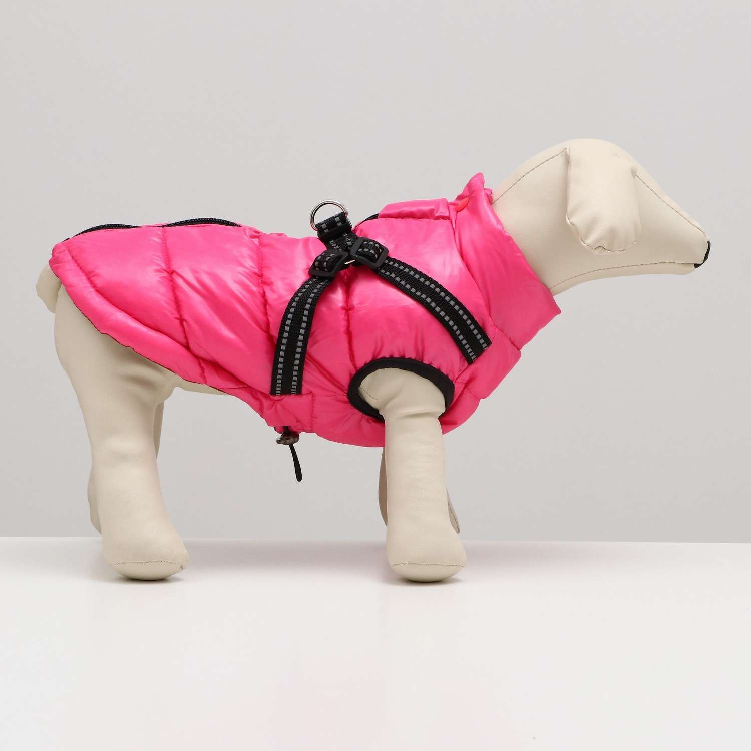 Куртка для собак Sima-Land со шлейкой розовая - фото 2
