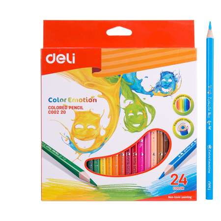 Карандаши цветные Deli Color Emotion 24цвета 458045