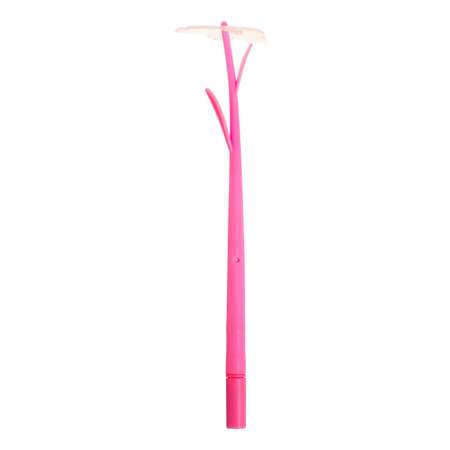 Ручка Sima-Land гелевая «Бабочка розовая» светится при ультрафиолете