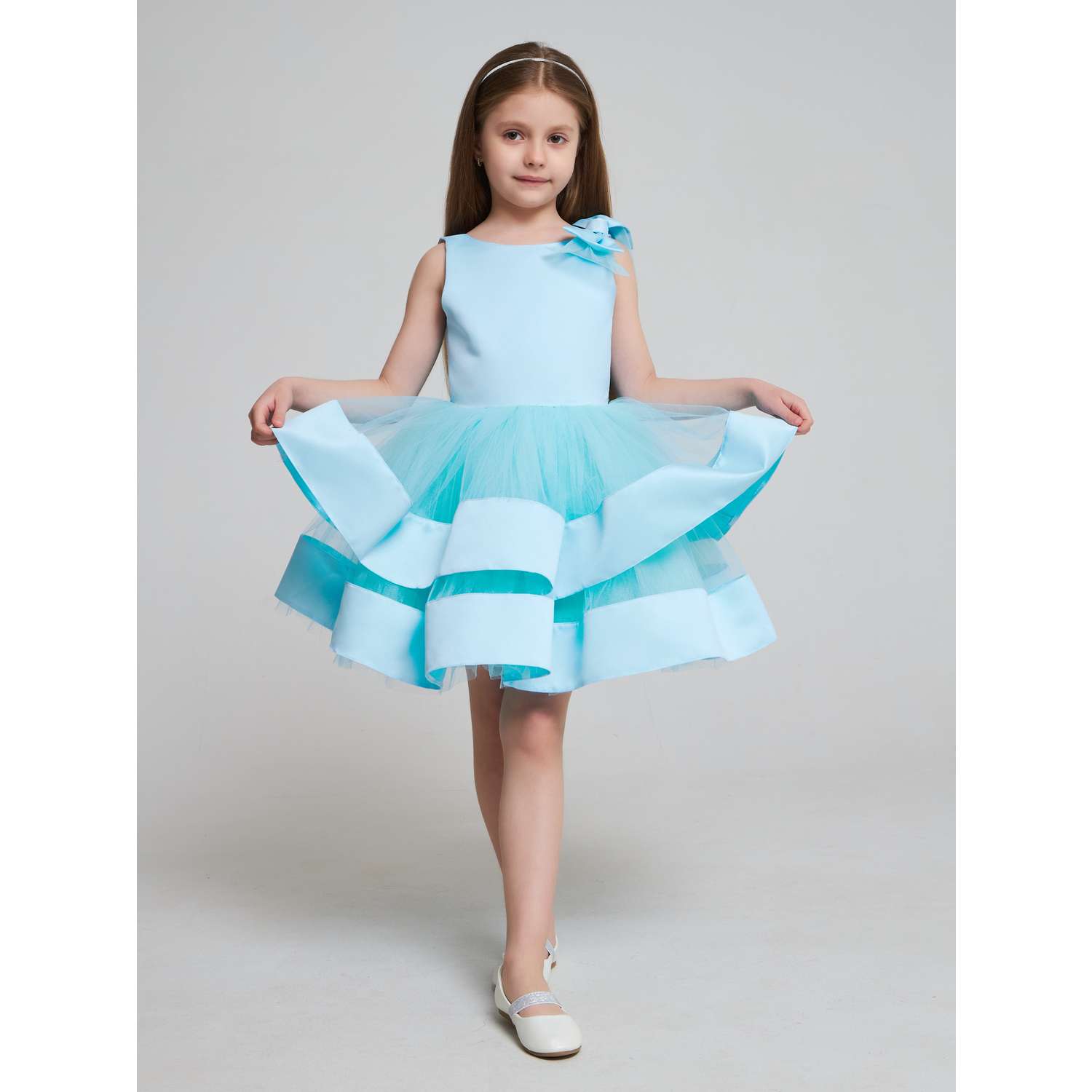 Платье LELUkids цвет голубой страна производства Россия 135.47.62 купить по  цене 2743 ₽ в интернет-магазине Детский мир
