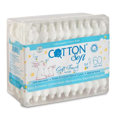 Палочки ватные Cotton Soft Бокс 12 упаковок по 60 шт