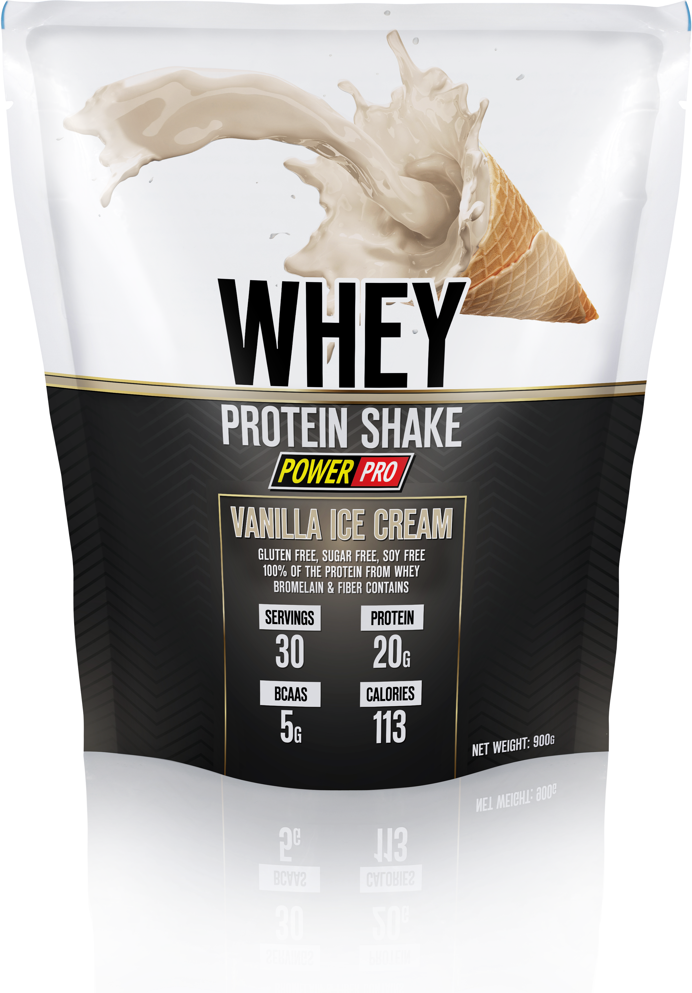 Протеин Whey Shake POWER PRO Со вкусом Мороженое 900г - фото 1